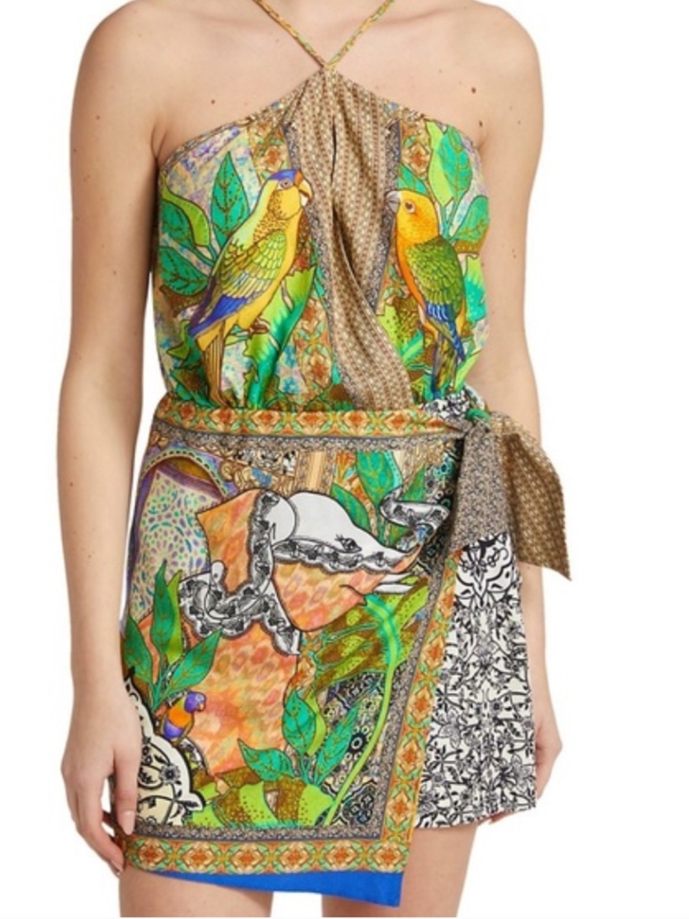 FARM Rio Green Multi Tropical Mini Dress - Picture 2 of 14